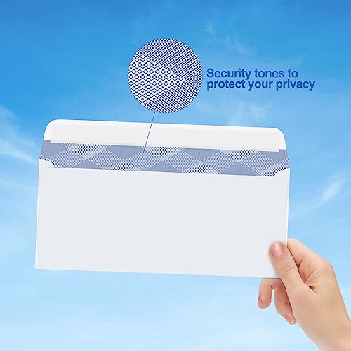image for #10 Security Self-Seal Envelopes, PANDRI Windowless Business Mailing E