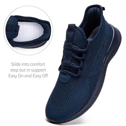 Image of Mens Slip On Walking Shoes Sneakers Running Shoes Trainers Athletic Gym Fitness Sport Shoes Non Slip Breathable Mesh Workout Fashion Breathable Comfortable