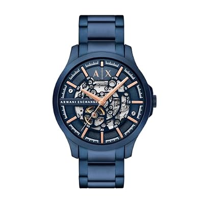 Armani Exchange Orologio Analogico Automatico Uomo con Cinturino in Acciaio Inossidabile AX2457, Alzavola