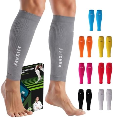 NEWZILL Compression Calf Sleeves (20-30mmHg) for Men & Women - Perfect Option to Our Compression Socks - for Running, Shin Splint, Medical, Travel, Nursing
