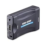 WEB world electronic business Convertitore Adattatore da HDMI a SCART – Trasmettitore Audio/Video Digitale-Analogico – Supporto Full HD 1080p, PAL e NTSC – Cavo di Alimentazione USB Incluso