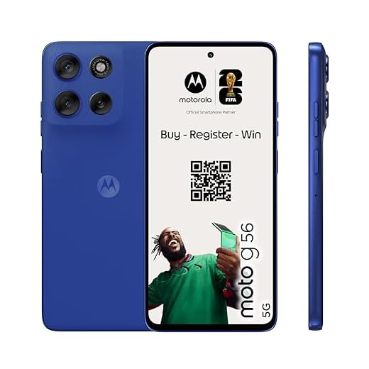 Motorola Moto g56 5G Smartphone (6,72“-FHD+-Display, 50-MP-Kamera mit Moto-AI, 8/256 GB, 5100 mAh, Android 15) Pantone Dazzling Blue, inkl. Schutzcover
