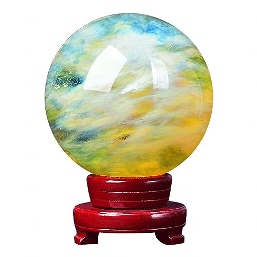 Boule de cristal jaune de divination 120mm pour éveiller votre intuition
