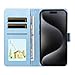 Flip Leather Wallet Phone Case for Realme C75X Cases with Card Slot Leather Covers （Sky Blue）