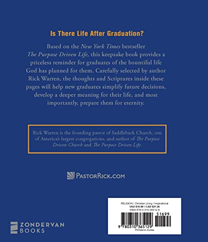 The Purpose Driven Life Selected Thoughts and Scriptures for the Graduate: Keepsake Edition, Fully Updated - Image 2