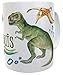 Tasse T-Rex mit Name, Becher für echte Dinofans Kindertasse Dinosaurier Mug Geburtstag Geschenk Idee inkl. Geschenkverpackung (Kunststoff)