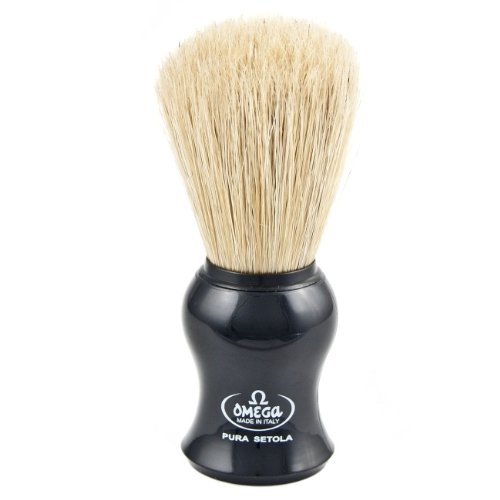 Omega Boar Hair Shaving Brush with Stand