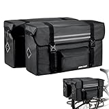 GAVTON Cargo Bike Panniers 80L Large Capacity Waterproof Electric Bike Rear Rack Bag For Ebike Rear Seat Bicycle Panniers for Cycling Traveling Commuting