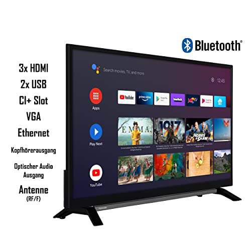Toshiba 32LA2B63DAZ 32 Zoll Fernseher Android TV (Full HD Smart TV, HDR, Play Store & Google Assistant, Triple-Tuner, Bluetooth) – Bild 3