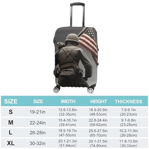 United States Marine Elastic Luggage Cover Suitcase Protector for 19-32 Inch Suitcases | Universal Stretchable Travel Bag Cover | Anti-Scratch, Washable with Zipper Closure S2