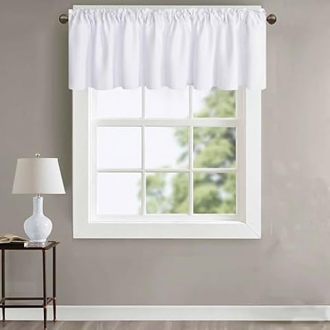 Ladity White Window Valance Cover