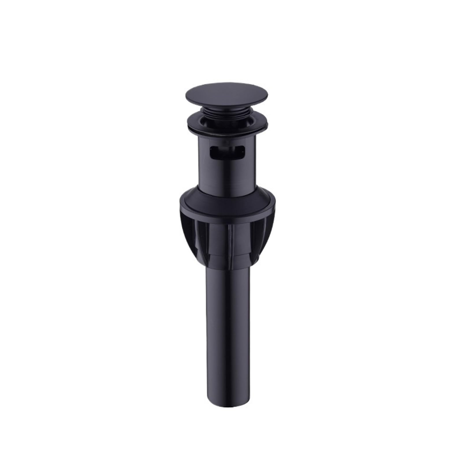 Pop Up Clack, Pop Up Sink Plug Replacement Basin Drain With Overflow Hole Strainer Multicolor Push Down(Black)