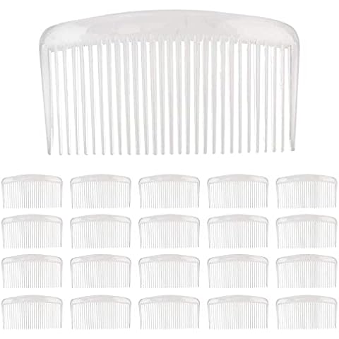 20 Pack Clear Plastic Hair Combs for Weddings Cover