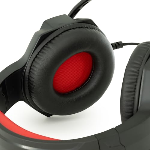 Image of Egghead Skylab Gaming & Multimedia Headset with Inline Volume Control, Mic Mute, 6.5-Foot Braided Cord, Memory Foam Leatherette Cushions, and Omni-Directional Mic