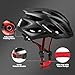 Basecamp Bike Helmet for Men Women with LED Safety Light Removable Sun Visor Lightweight Bicycle Helmet Adjustable Breathable Mountain & Road Cycling Helmets for Adult (BC-10)