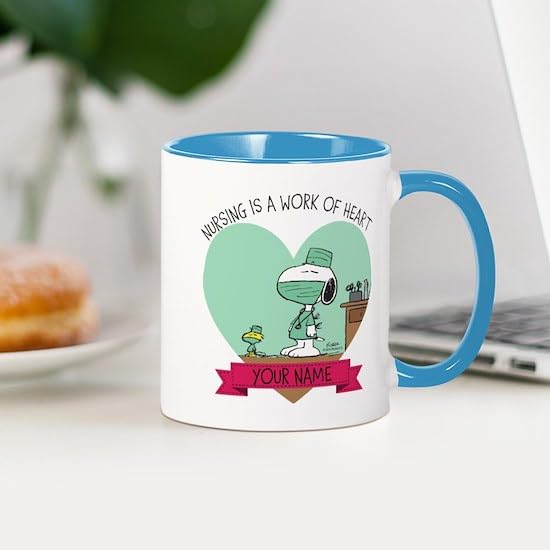 Taza personalizada Snoopy 11 oz de cerámica miniatura 3