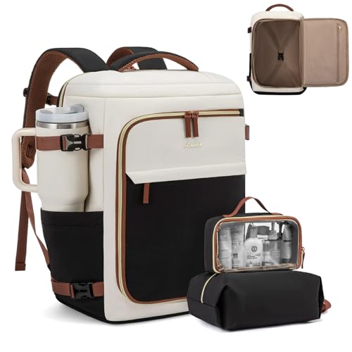 LOVEVOOK Travel Backpack for Women, Waterproof Computer Backpack Luggage, Large 18 Inch Carry On Backpack for Traveling on Airplane, Lightweight Business Rucksack as Personal Item Travel Bag - Main Image