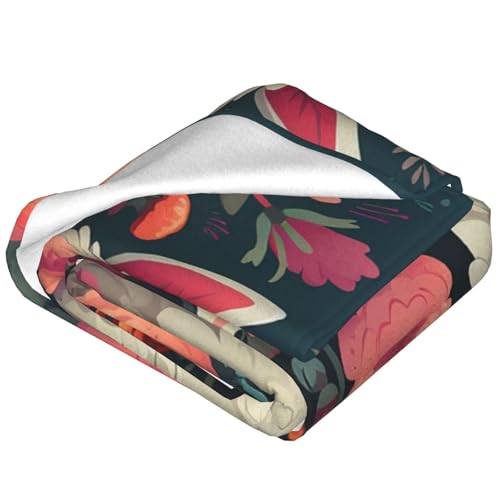 Couverture en flanelle légère et chaude 152 x 127 cm pour lit