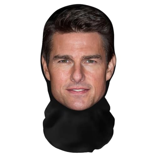 Aristo Solutions Masque intégral réaliste Tom Cruise avec impression 3D - Respirant, léger et confortable, idéal pour le cosplay, les fêtes, Halloween, le carnaval et les événements MI