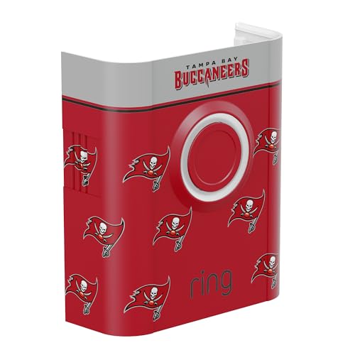Image of All-New Limited Edition, Official NFL Faceplate for Ring Doorbells - Video Doorbell 3, Video Doorbell 3 Plus, Video Doorbell 4, Battery Doorbell Plus, and Battery Doorbell Pro | Tampa Bay Buccaneers