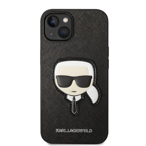 KARL LAGERFELD KLHCP14MSAPKHK Coque Rigide pour iPhone 14 Plus 6,7" Noir/Noir