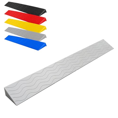 Rampa per Sedie a Rotelle, Altezza 1-10,5 cm - per Soglie di Porte, Gradini D'ingresso, Carrabili Garage - Grigio, 100x22x10.5 cm
