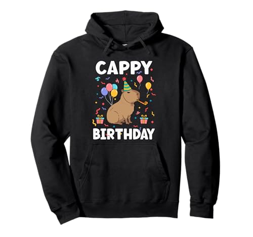Cappy Birthday Capybara Kids Joyeux Anniversaire pour Fille et garçon Sweat à Capuche
