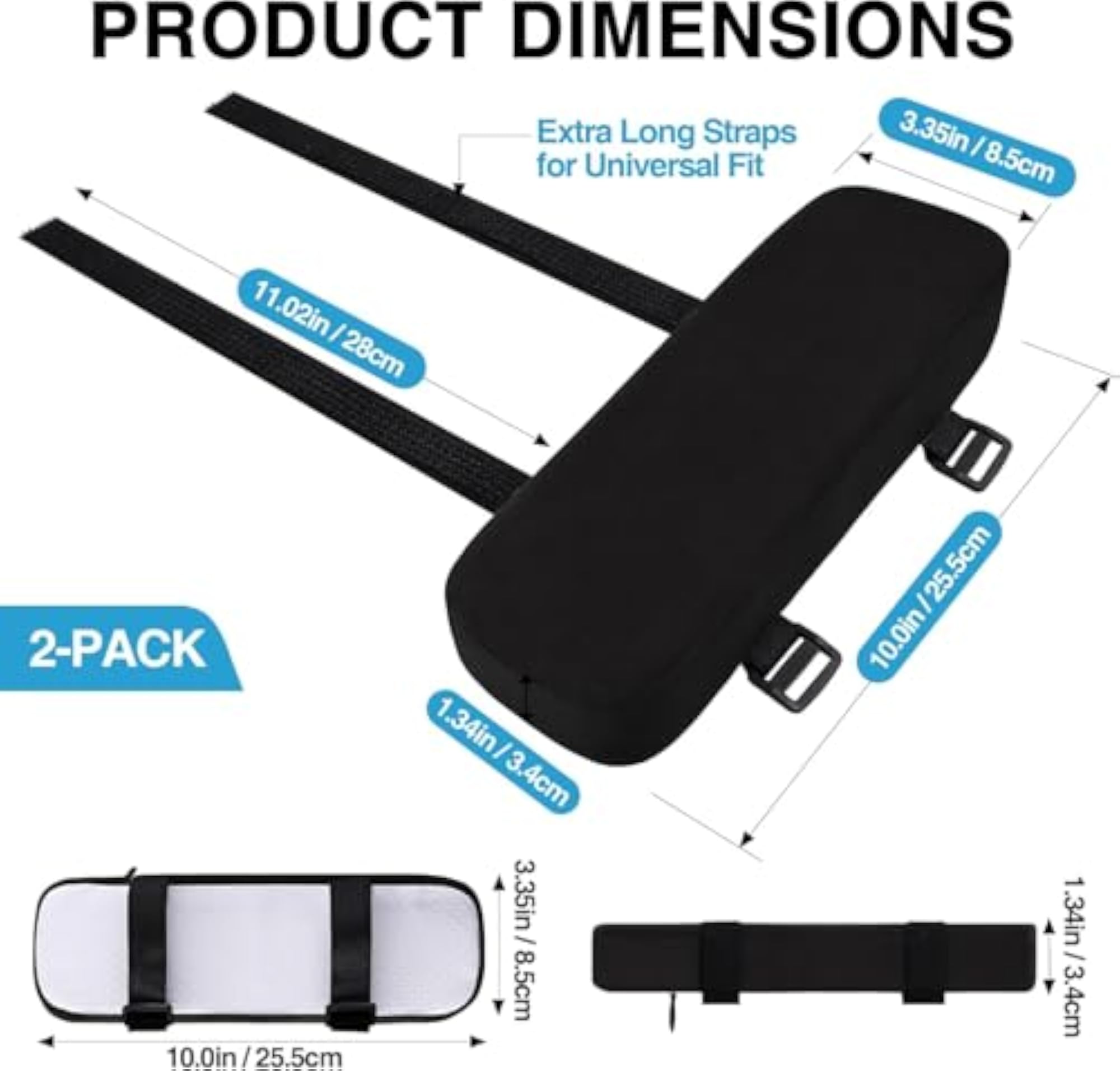 Ergonomic Memory Foam Armrest for Computer Chair, Office or Gaming