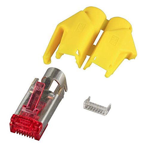 Preisvergleich Produktbild Secomp Hirose 10x TM21 ModularStecker Cat6 geschirmt + Knickschutztuelle gelb