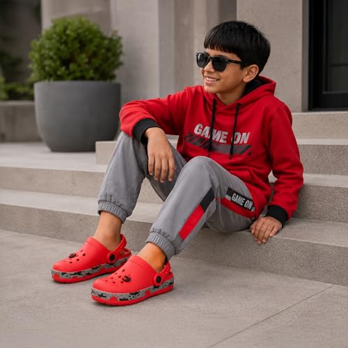 Image of URJO Splash Kid's Clogs /Sandals with Adjustable Back Strap Ultra Soft & Flexibility Anti Skid Comfortable Waterproof Daily Mules Clogs /Sandals Boy's & Girl's