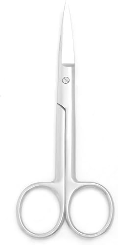 Miniatura 6 de Tijeras profesionales de 5.5 pulgadas afiladas de acero inoxidable para suministros de manualidades (rectas, plateadas)