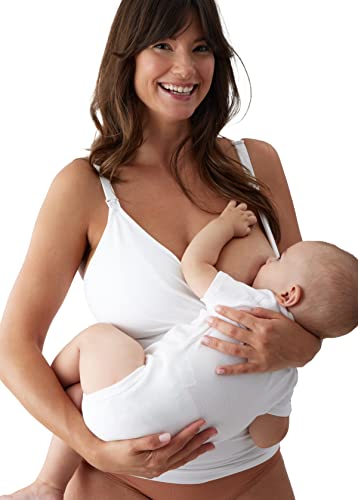 Ingrid & Isabel Basics Postpartum Seamless Shaping + Support Cami Tank Top for Nursing and Recovery, Black, Size L - Thumbnail 5