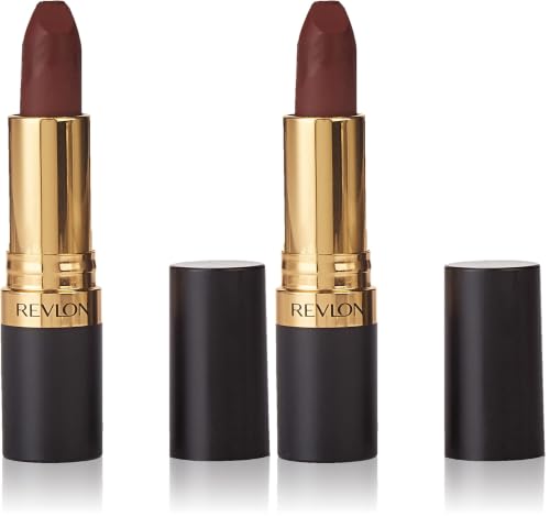 Image of REVLON Super Lustrous Matte Lipstick, 80% Conditioning Ingredients, intance color, Waterproof, Long-Lasting, 100% Vegan Lipstick, Dashing brown (436), 4.25 gm (Pack of 2)