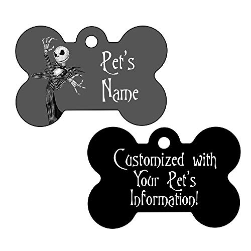 Jack Skellington Double Sided Pet Id Dog Tag Personalized with 4 Lines of Text