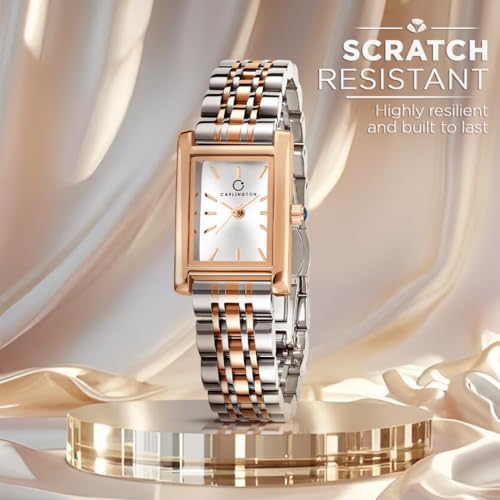 Image of Carlington Diva Series Analog Women Wrist Watches with Stainless Steel Chain Strap | Premium Fashion Watches for Ladies | CT - 108