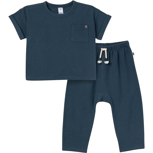 Image of Modern Moments by Gerber Boys' Baby and Toddler Honey Comb Sweater Knit Top and Pant Set