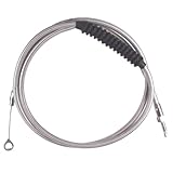 Hill Country Customs Stainless Braided +6' Clutch Cable for 2008-2013 Harley Touring models - HCC-67-0401