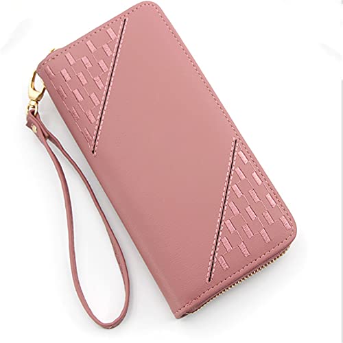 Long Korean Version of The Embroidery Fashion Zipper Bag Multi-Card Clutch Bag Ladies Wallets New Women's Wallet (Green)2