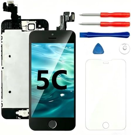 Screen Replacement for iPhone 5C Black 4.0 inch with Home Button