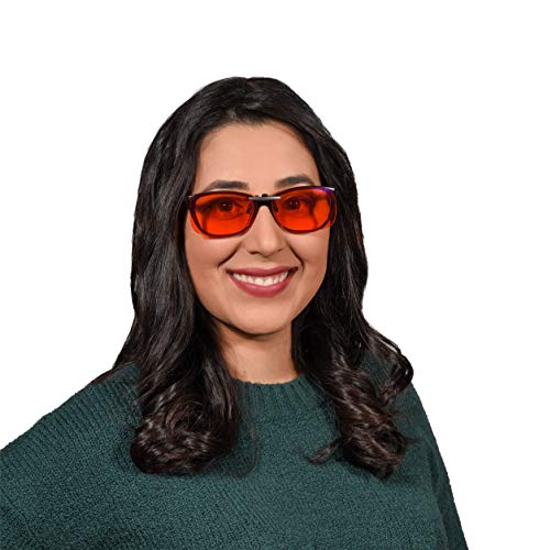 Blue Light Blocking Clip On Glasses - 99.9 Percent Effective Computer Glasses For Men And Women, Durable Lightweight Design Reduce Eyestrain, Headaches And Improve Sleep (Nighttime Lens) #TOP6