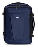 ECOHUB Mochila de Viaje Cabina Avion 40x30x20 Ryanair Con 13 Compartimentos Para Mujer y Hombre, Azul