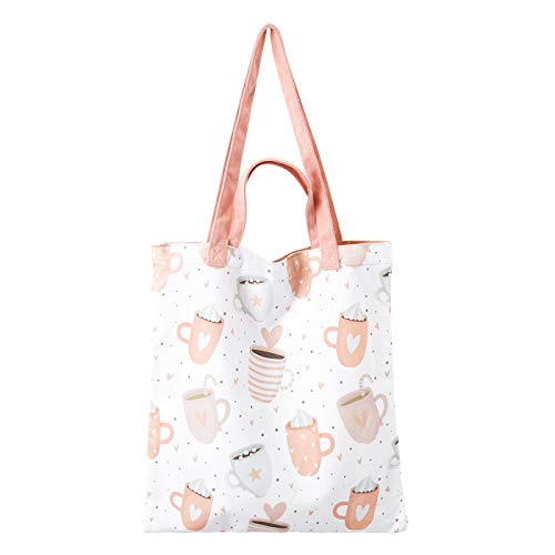 Belsmi Damen Mädchen Segeltuch Segeltuch Leinwand Schultertasche Handtasche Umhängetasche Henkeltasche Tragetasche Schulrucksack Schule Tasche Shopper für Alltag Büro Uni Arbeit (Rosa)