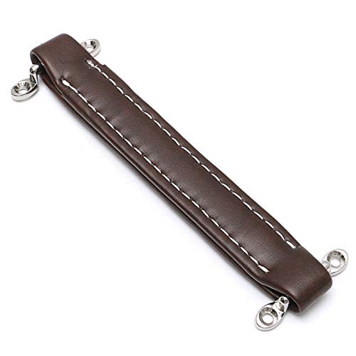 VIDOO Cuero Negro Vintage Estilo Guitarra Amplificador Asa para Fender Amps-Café