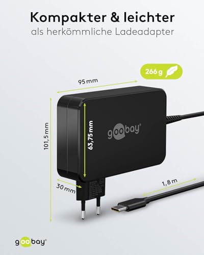 Alimentación para portátiles compacta para llevar Goobay 65420 USB C 2