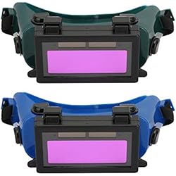 Gafas De Sol Soldador Gafas de soldar, Máscara solar de oscurecimiento automático Máscara de sol Gafas de soldador Gafas protectoras para ojos(Verde oscuro)