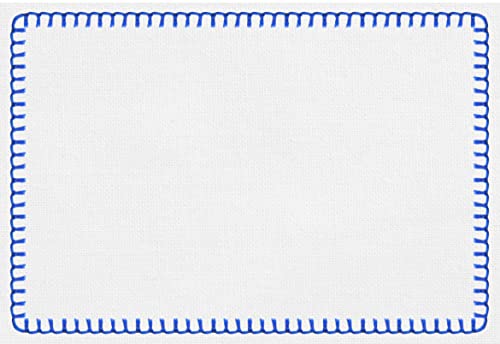 Altoona Design Organics Collection Paper Placemats 24/Pack Stitched Blue Placemat 18.5" X 12.5" #TOP24