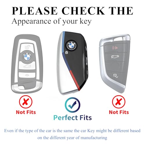 Image of Creativity For BMW X5 Key cover and Key chain accessories (Silver set) | Advanced soft TPU key Case Suitable for BMW 2023-2026 New 5 7 Series iX XM IX3 i7 X1 X5 X6 X7 key