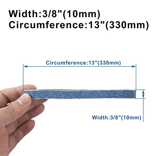 Image of 3 /8 x 13 Inch Zirconia Sanding Belts, 40PCS Assorted Grits (#40 /#60 /#80 /#120), for Metal Polishing, Rust Removal, and Woodworking