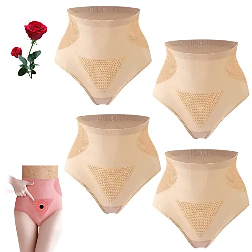 FETNHU Fatlos™ Graphene Tightening Vagina Shapewear Briefs,Cozy Breezy Panties,High Waisted Underwear Tummy Control for Women (4PC-B,XL)