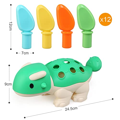 LinStyle Dinosaur Baby Sensory Toys 1 2 3 Years, Fine Motor Skills Toys, Educational Montessori Toys, Developmental Toy Gift for Boys Girls Kids